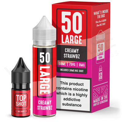 50 Large Creamy Strawbz 50ml 0mg