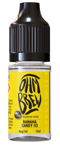 Ohm Brew Nic Salts Banana Candy Ice 10ml