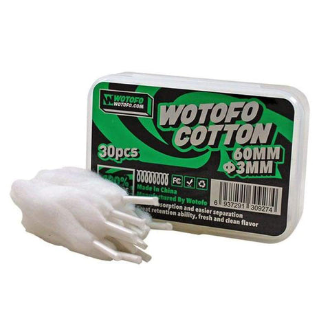 WOTOFO ORGANIC COTTON 60mm 3mm 30pcs
